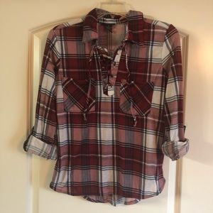 Rue 21 flannel printed blouse size M
